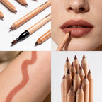 VKTUK 12 Shades Nude Lip Liner Set with Built-in Lip Brush