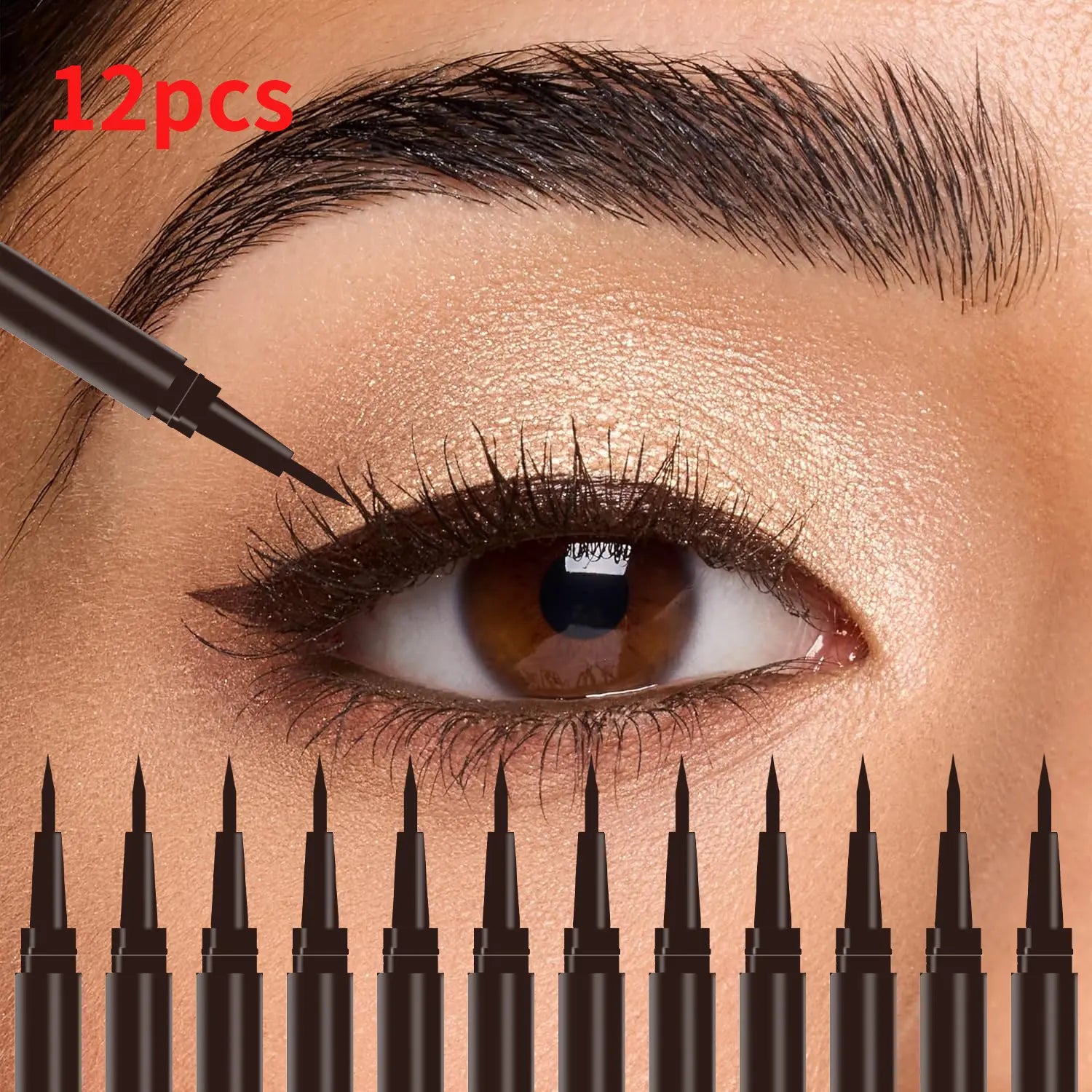 Vktuk-12Pcs Precision Eyeliner Pen Set