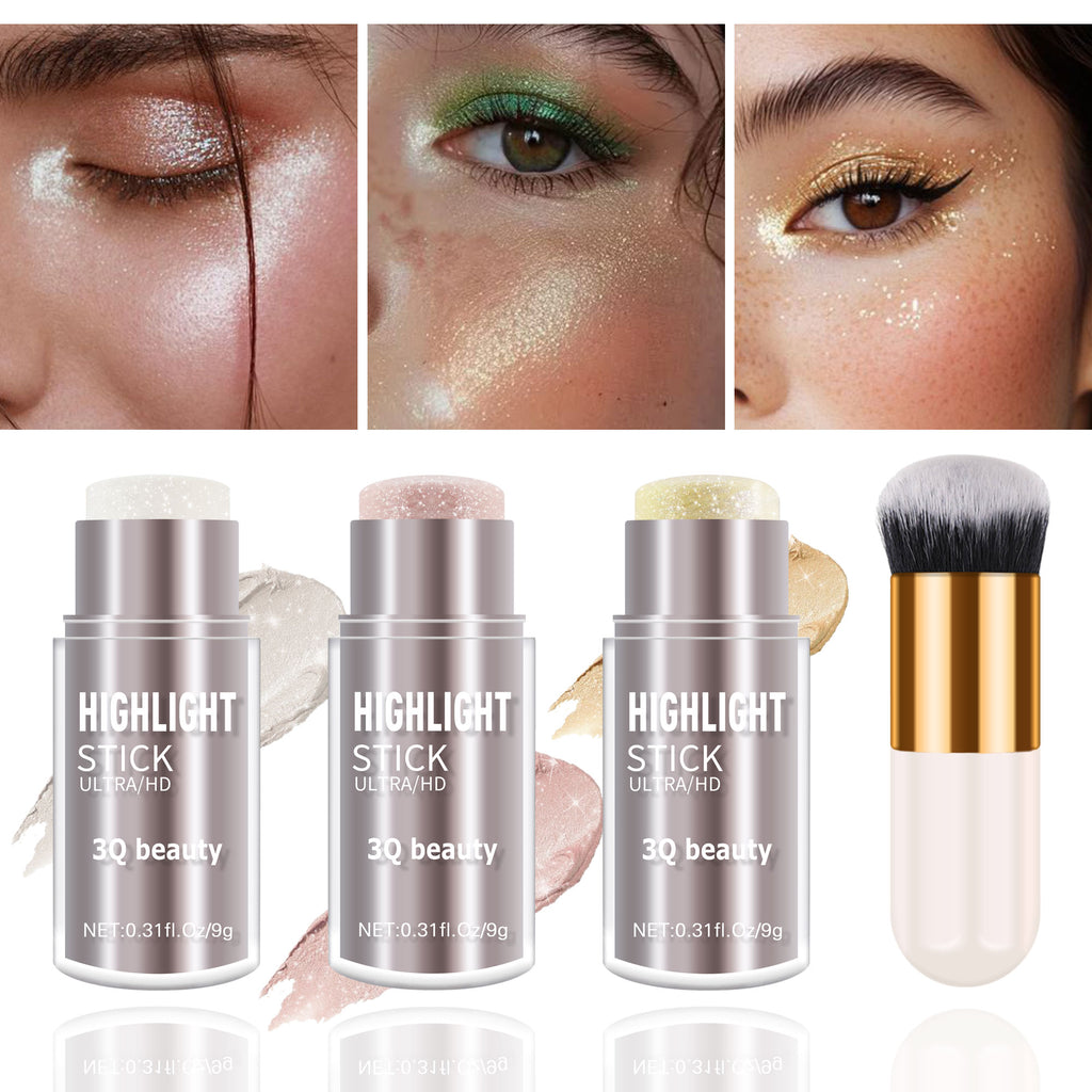 3Q Beauty 3-Color Highlighter & Bronzer