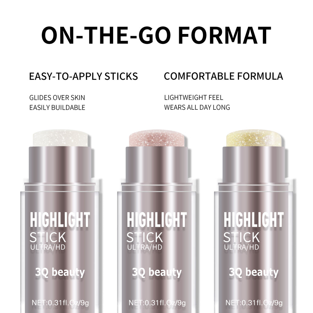 3Q Beauty 3-Color Highlighter & Bronzer