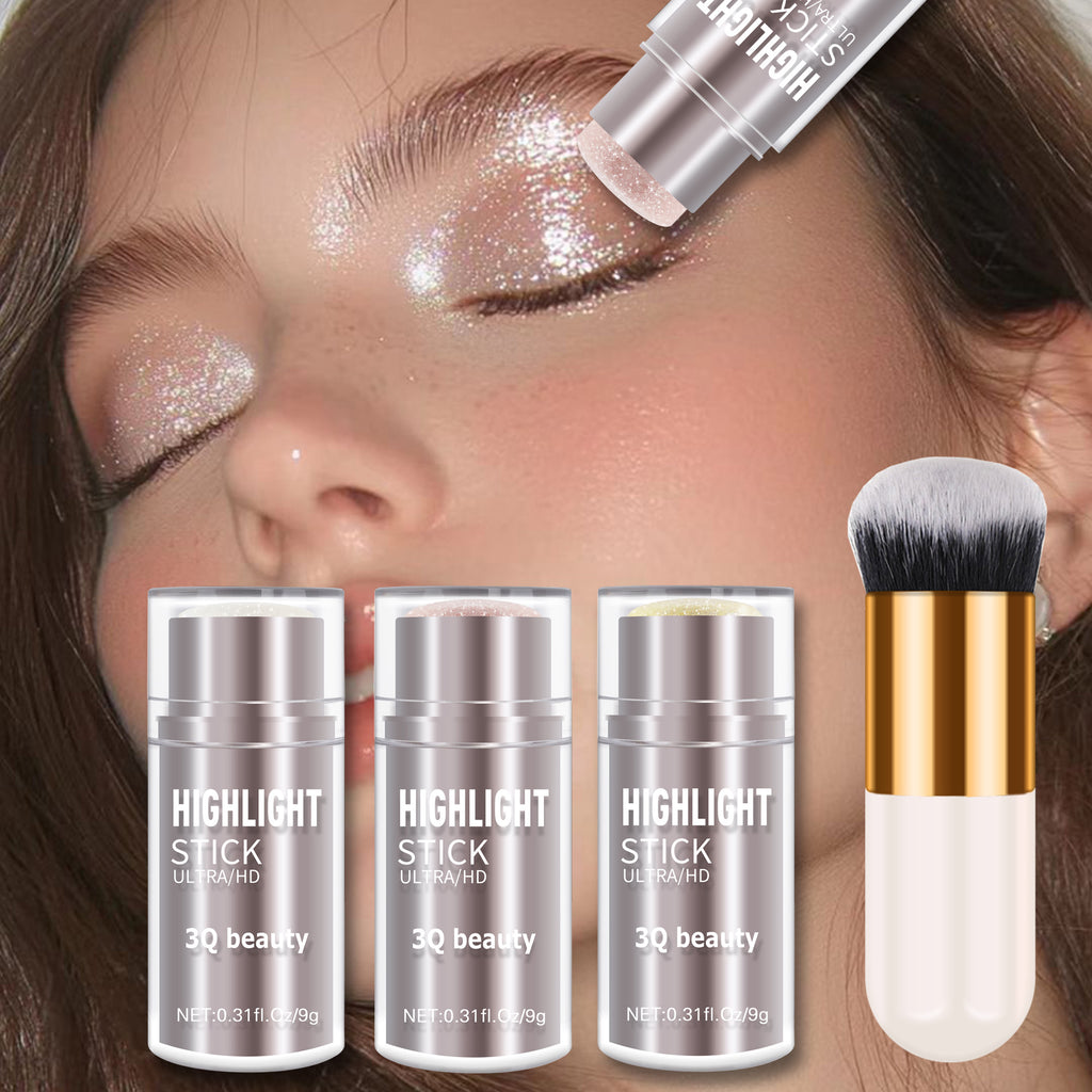 3Q Beauty 3-Color Highlighter & Bronzer
