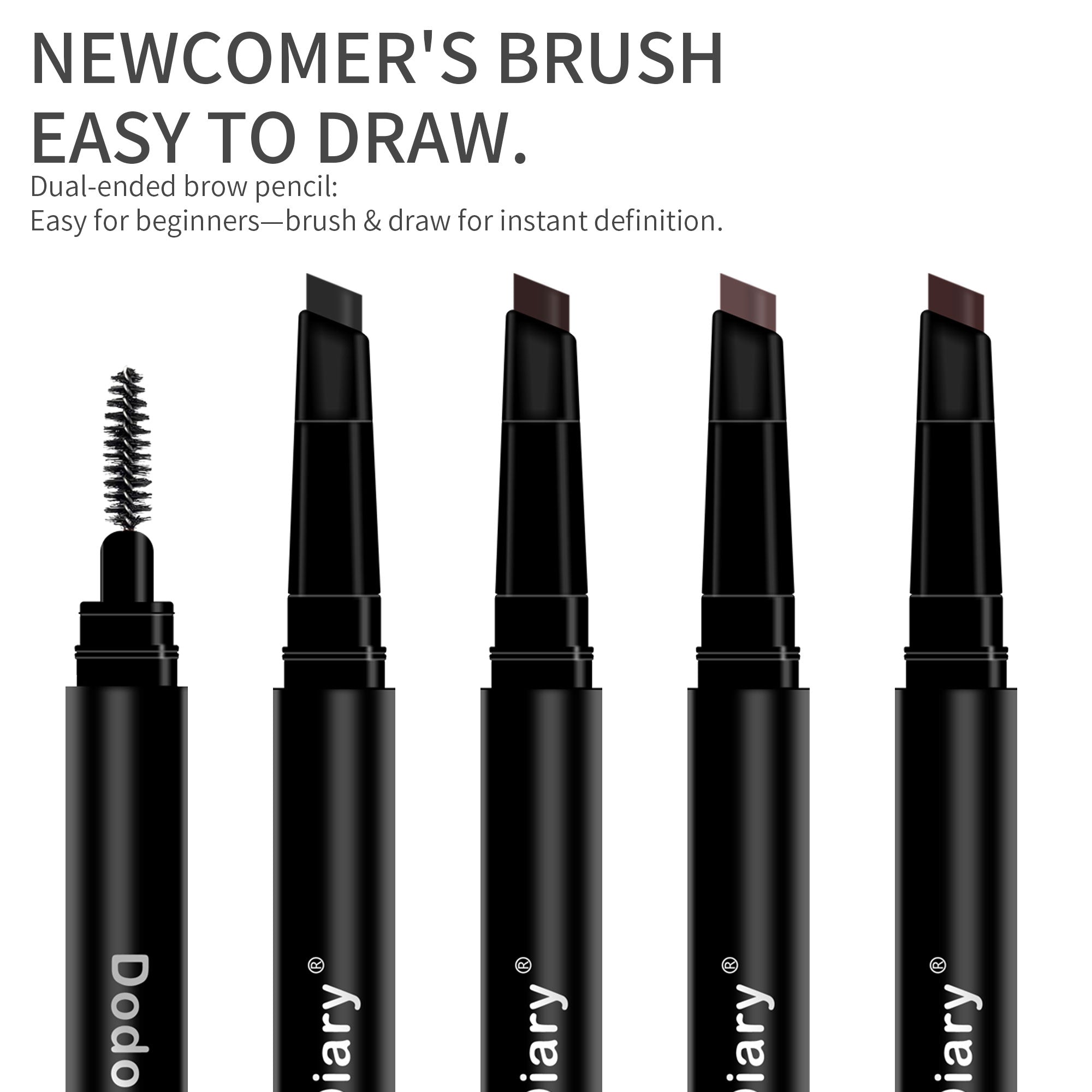 Vktuk-4 Pack Double-Headed Eyebrow Pencils