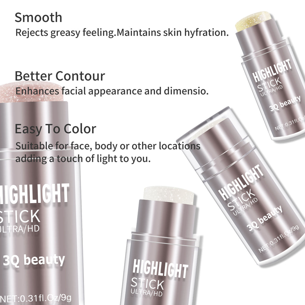 3Q Beauty 3-Color Highlighter & Bronzer