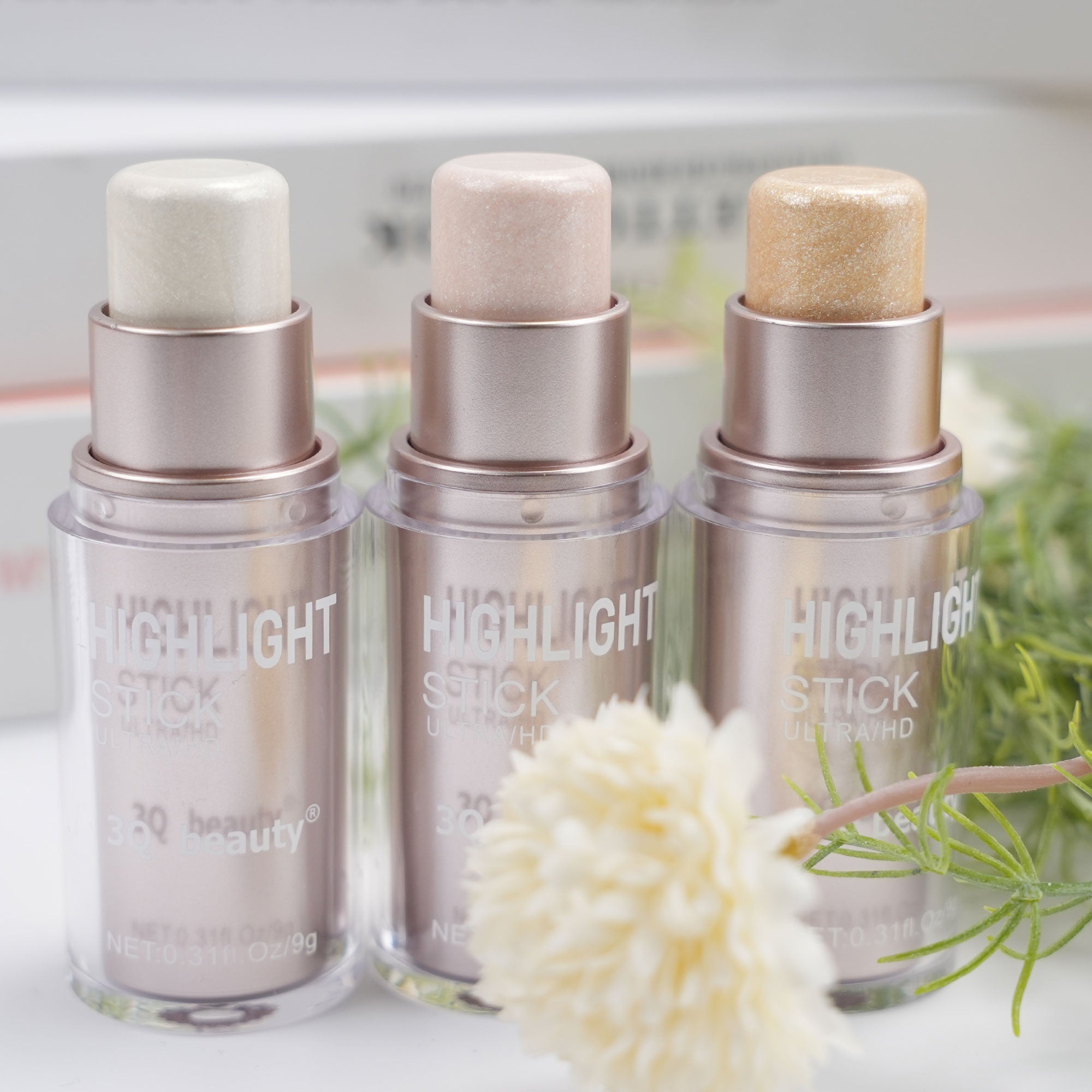 3Q Beauty 3-Color Highlighter & Bronzer