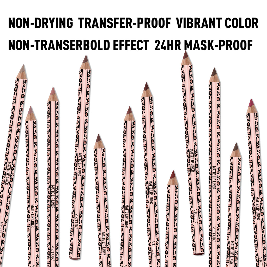 VKTUK 12-Piece Nude Color Lip Liner