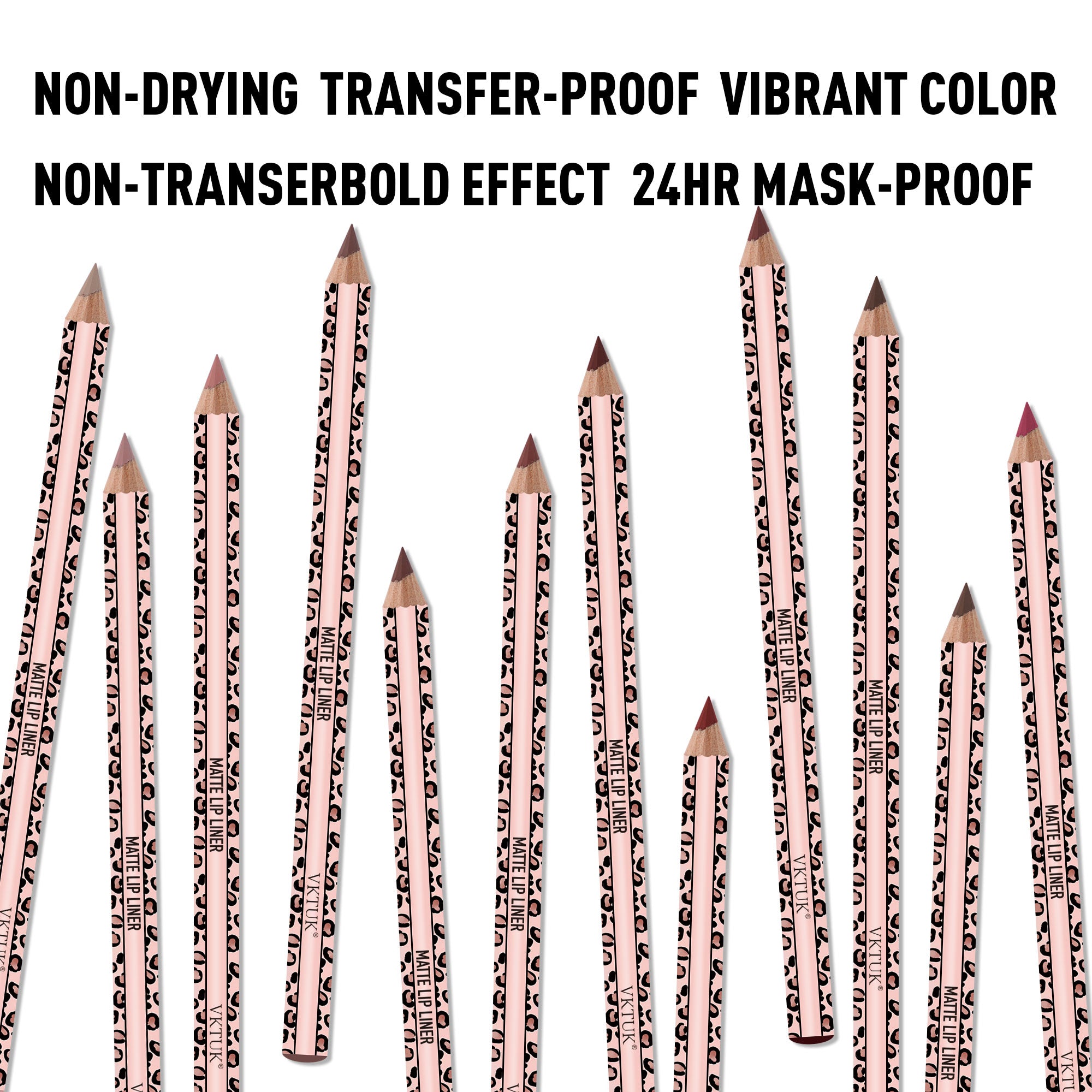 VKTUK 12-Piece Nude Color Lip Liner