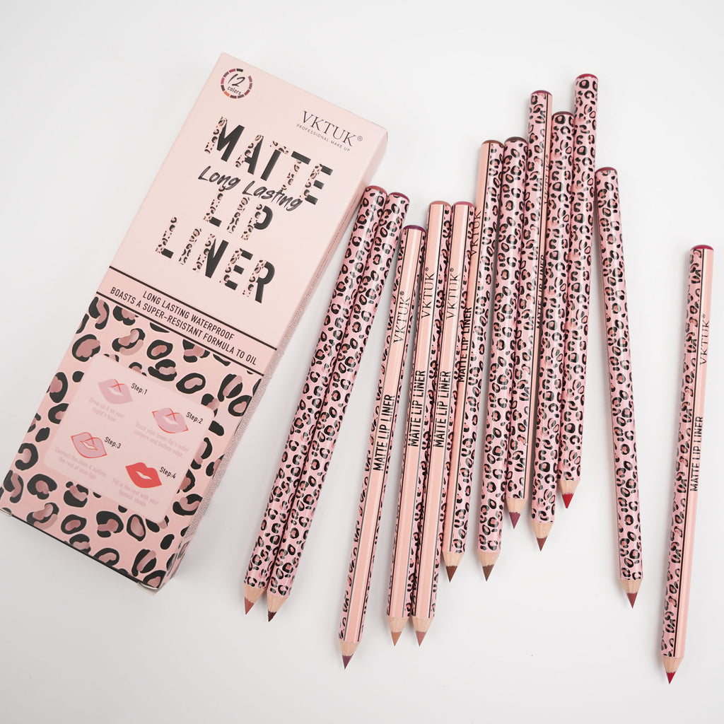 VKTUK 12-Piece Nude Color Lip Liner