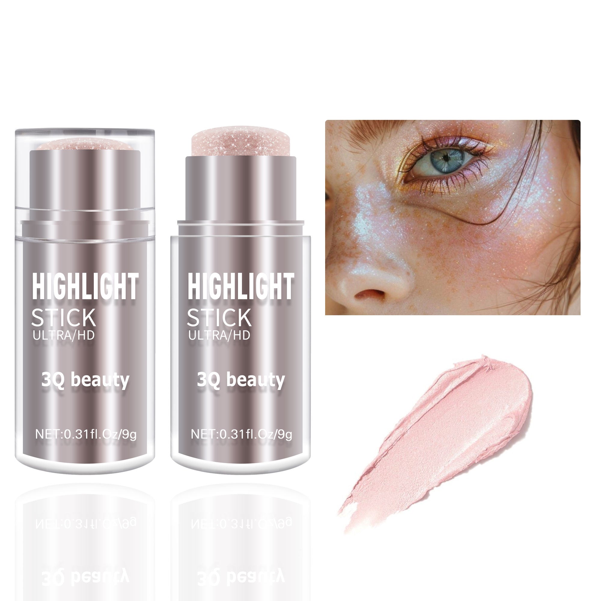 3Q Beauty 3-Color Highlighter & Bronzer