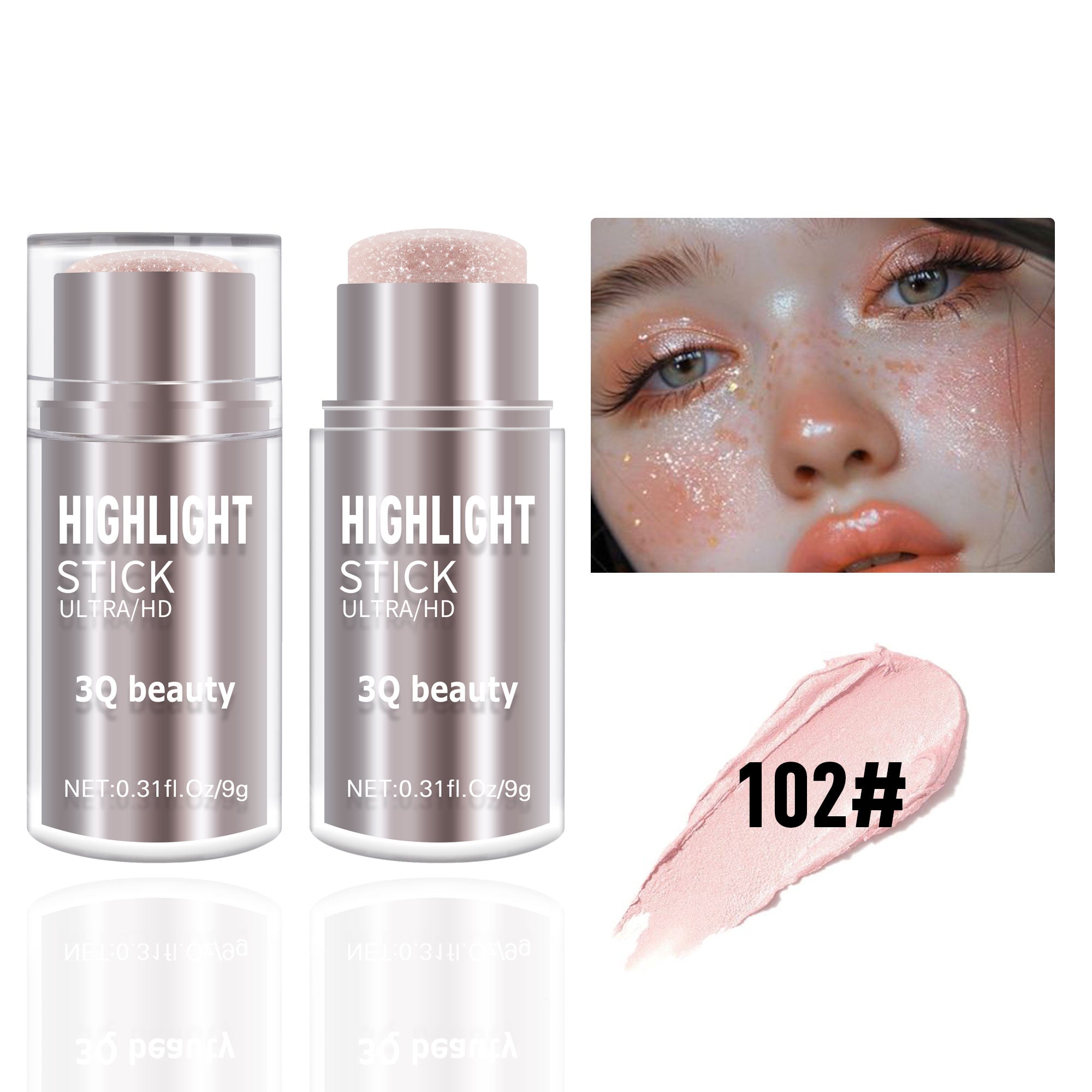 3Q Beauty 3-Color Highlighter & Bronzer