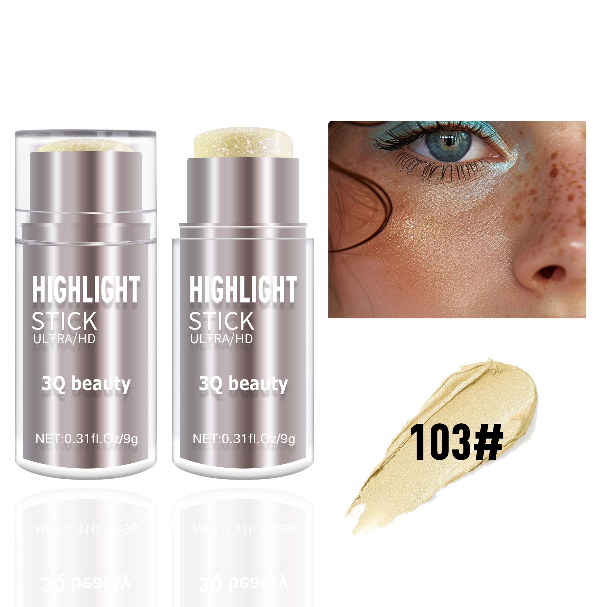 3Q Beauty 3-Color Highlighter & Bronzer