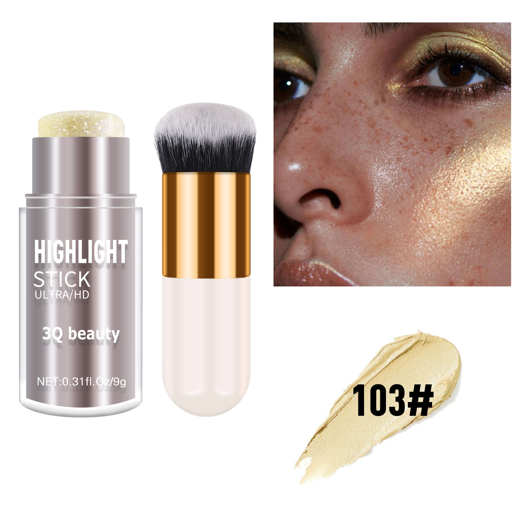 3Q Beauty 3-Color Highlighter & Bronzer