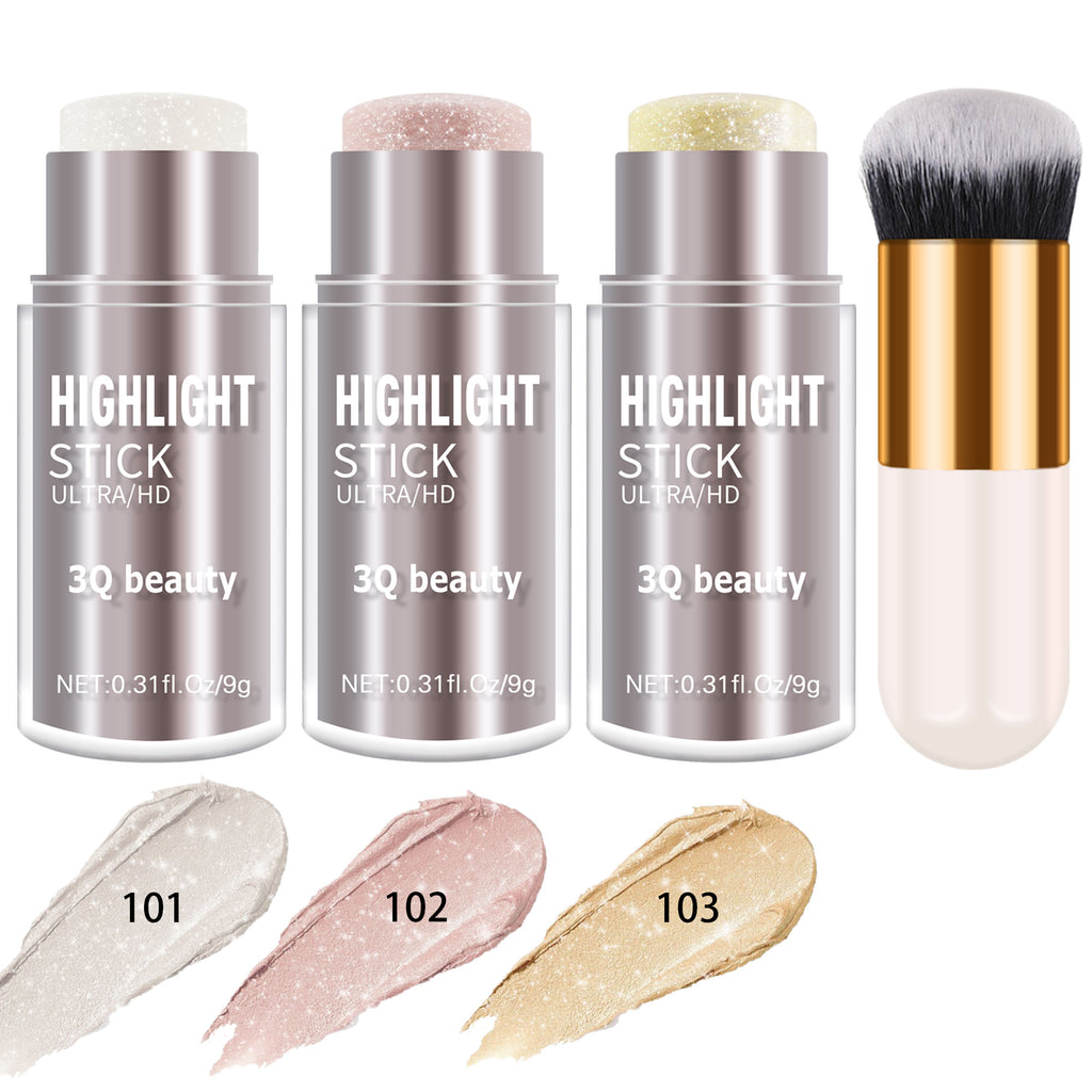 3Q Beauty 3-Color Highlighter & Bronzer