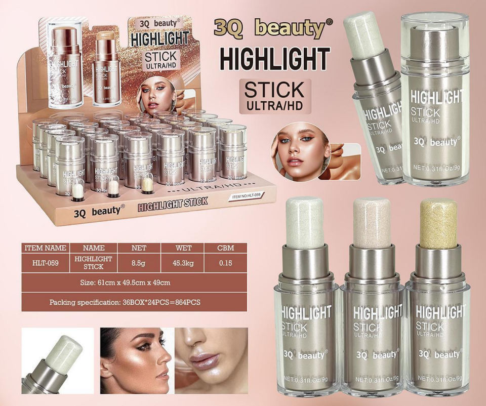 3Q Beauty 3-Color Highlighter & Bronzer