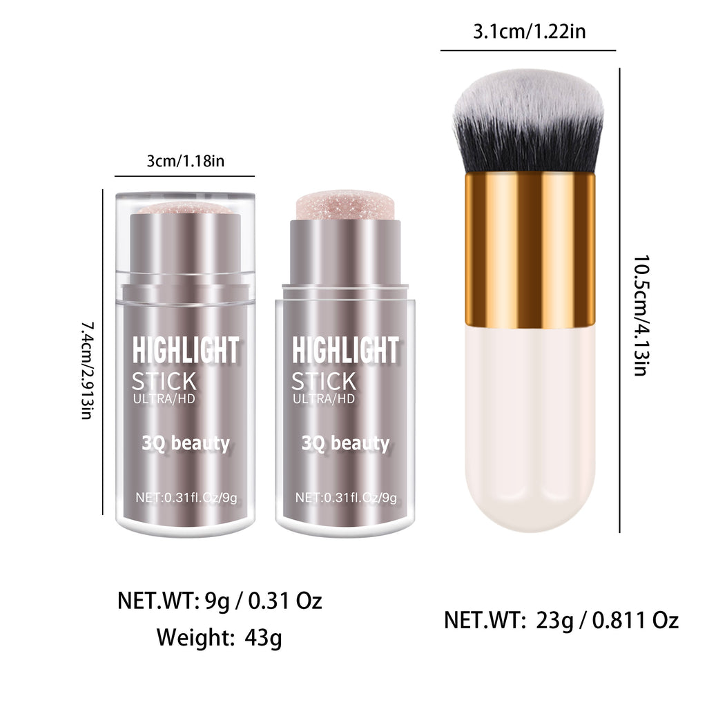 3Q Beauty 3-Color Highlighter & Bronzer